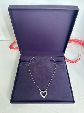 Zales 1/2 ct. T.W. Lab-Grown Diamond Heart Pendant in Sterling